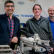 The Ruhr University team, from left to right, Mehdi Behroozi, Felix Ströckens and Xavier Helluy.